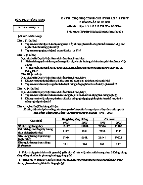 Đề thi chọn học sinh giỏi Địa lí lớp 12 - Năm học 2016-2017 - Sở GD & ĐT Bình Định